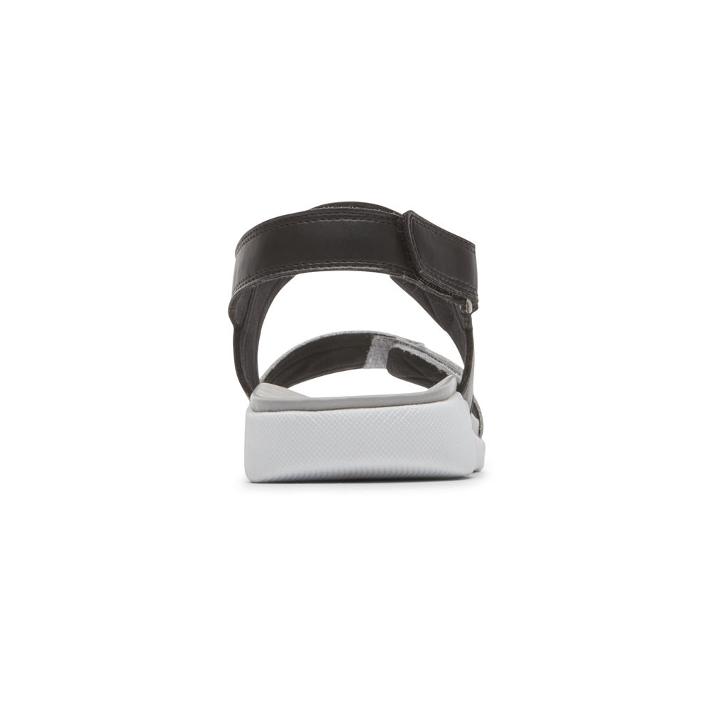 Rockport Sandaler Dam Svarta/Silver - Eileen 2-Band - OHJXB7845